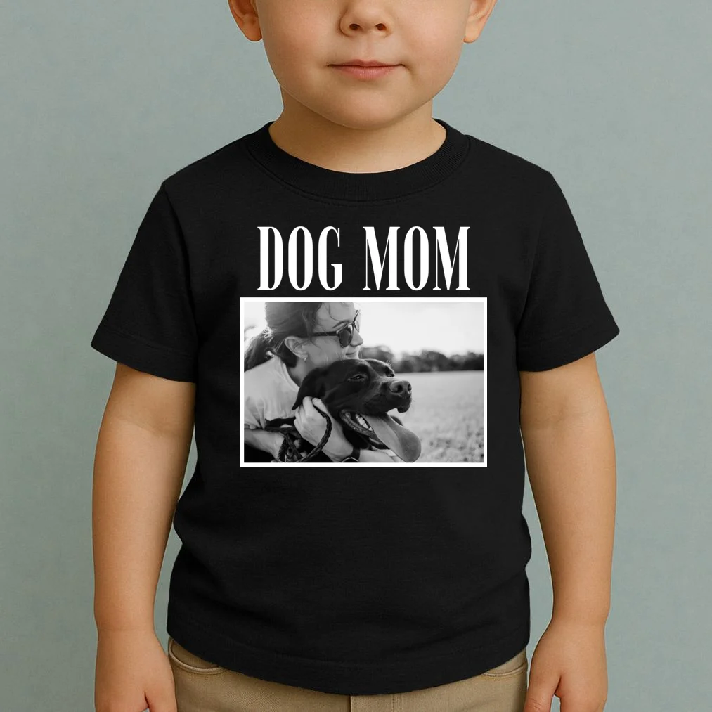 Dog Mom Custom Photo Gift Toddler T-Shirt - Front 1