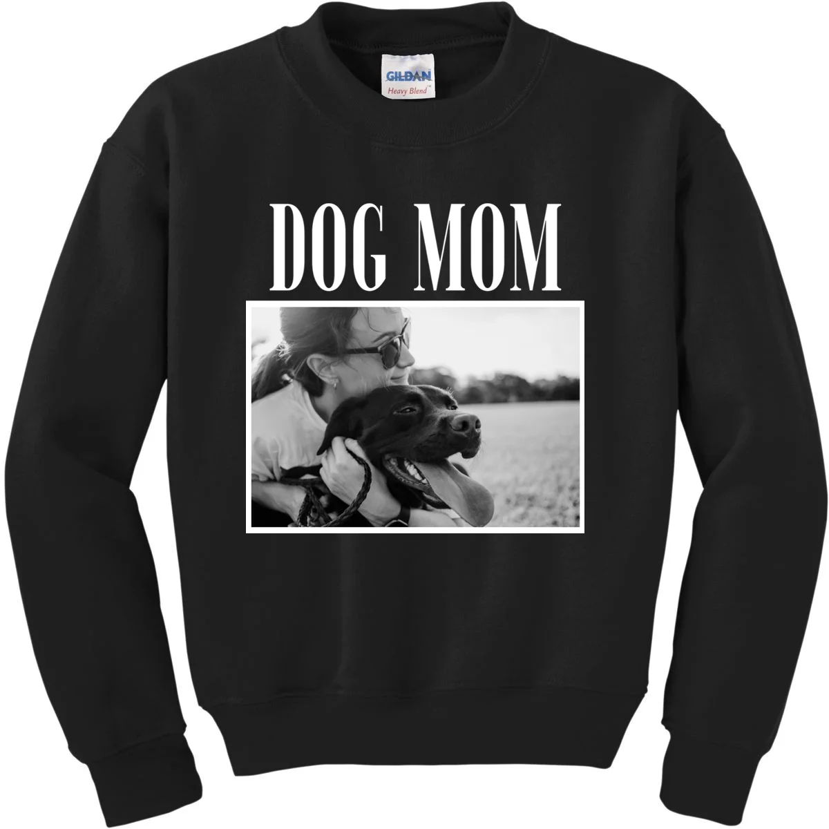 Dog Mom Custom Photo Gift Kids Sweatshirt - Front