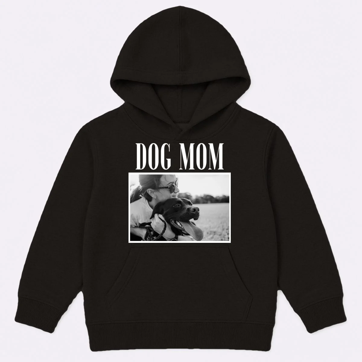 Dog Mom Custom Photo Gift Kids Hoodie - Front