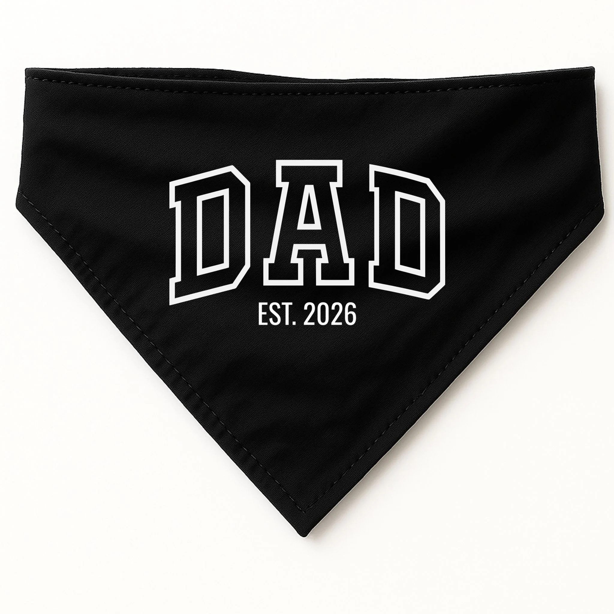 DAD New Dad Custom Dog Bandana - Front