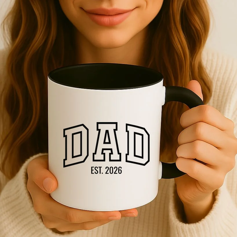 DAD New Dad Custom Coffee Mug - Front 2
