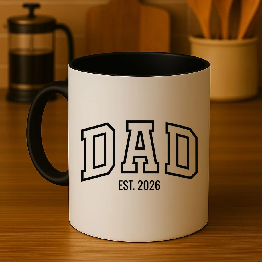 DAD New Dad Custom Coffee Mug - Front 3