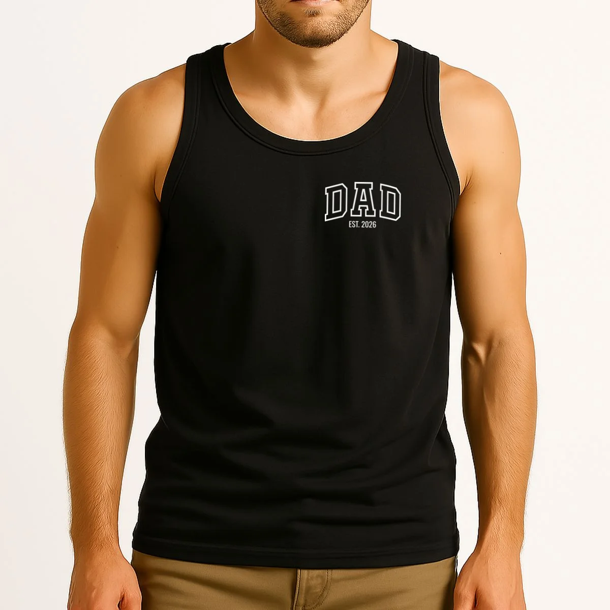 DAD New Dad Custom Tank Top - Front 2