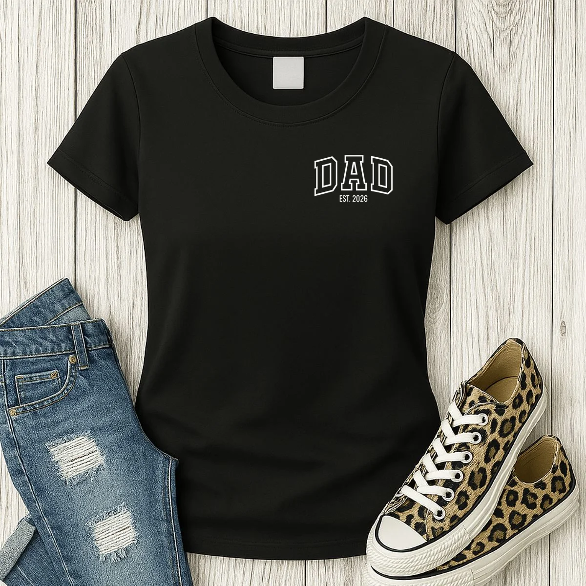 DAD New Dad Custom Women's T-Shirt - Front 2