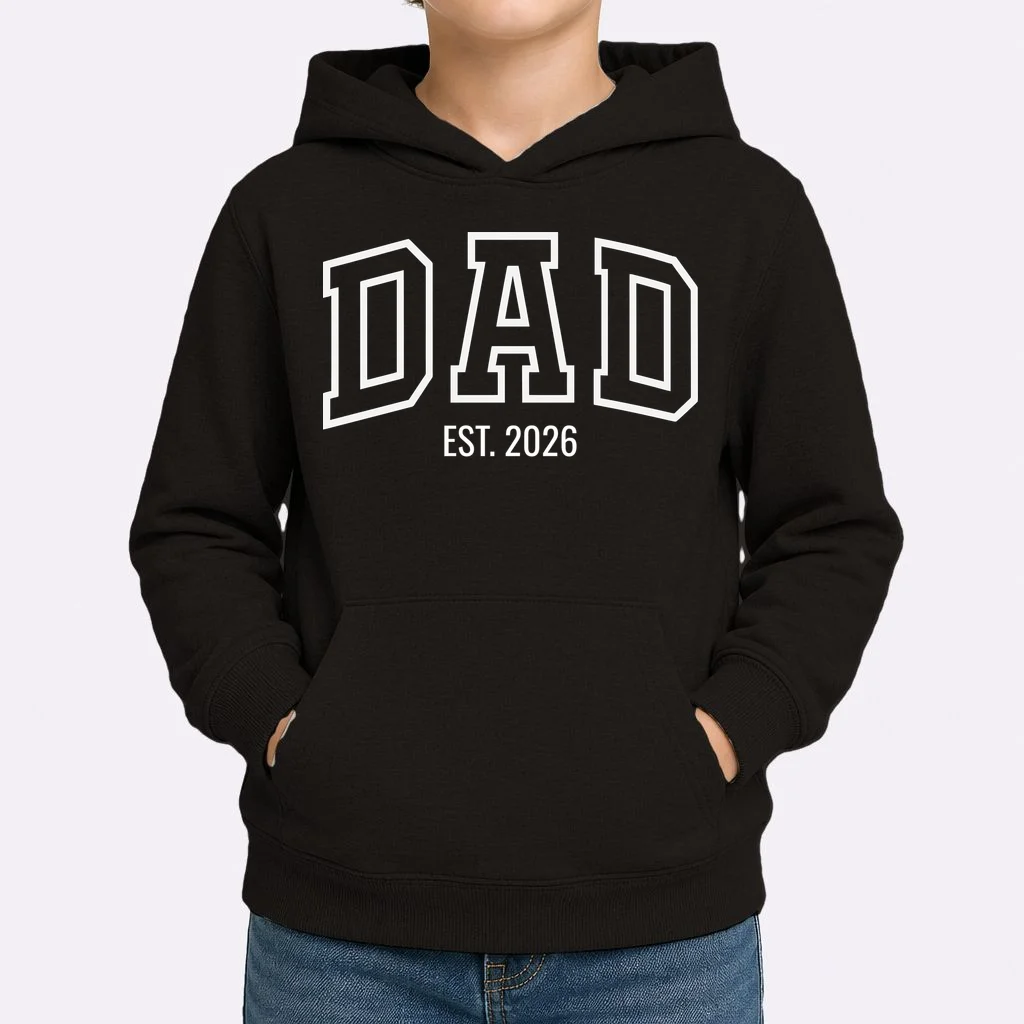 DAD New Dad Custom Kids Hoodie - Front 1