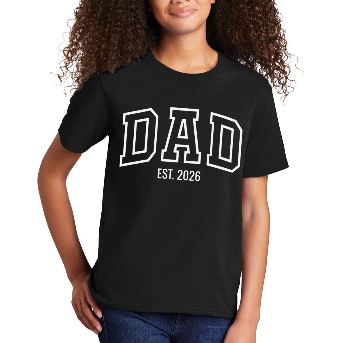 DAD New Dad Custom Kids T-Shirt - Front 1