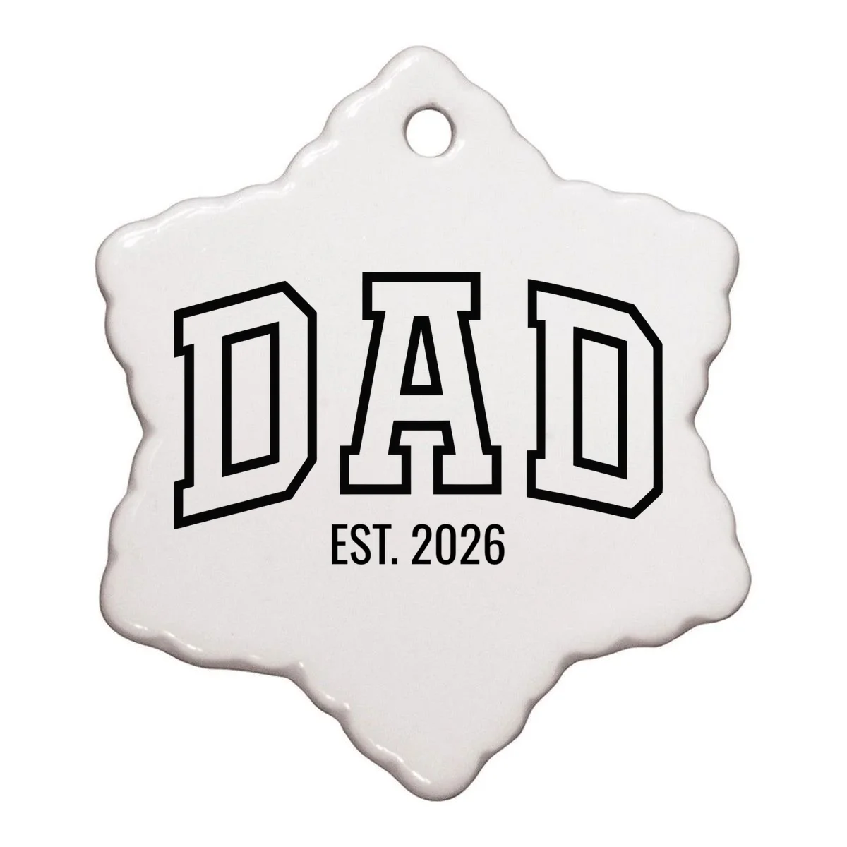 DAD New Dad Custom Ornament - Front