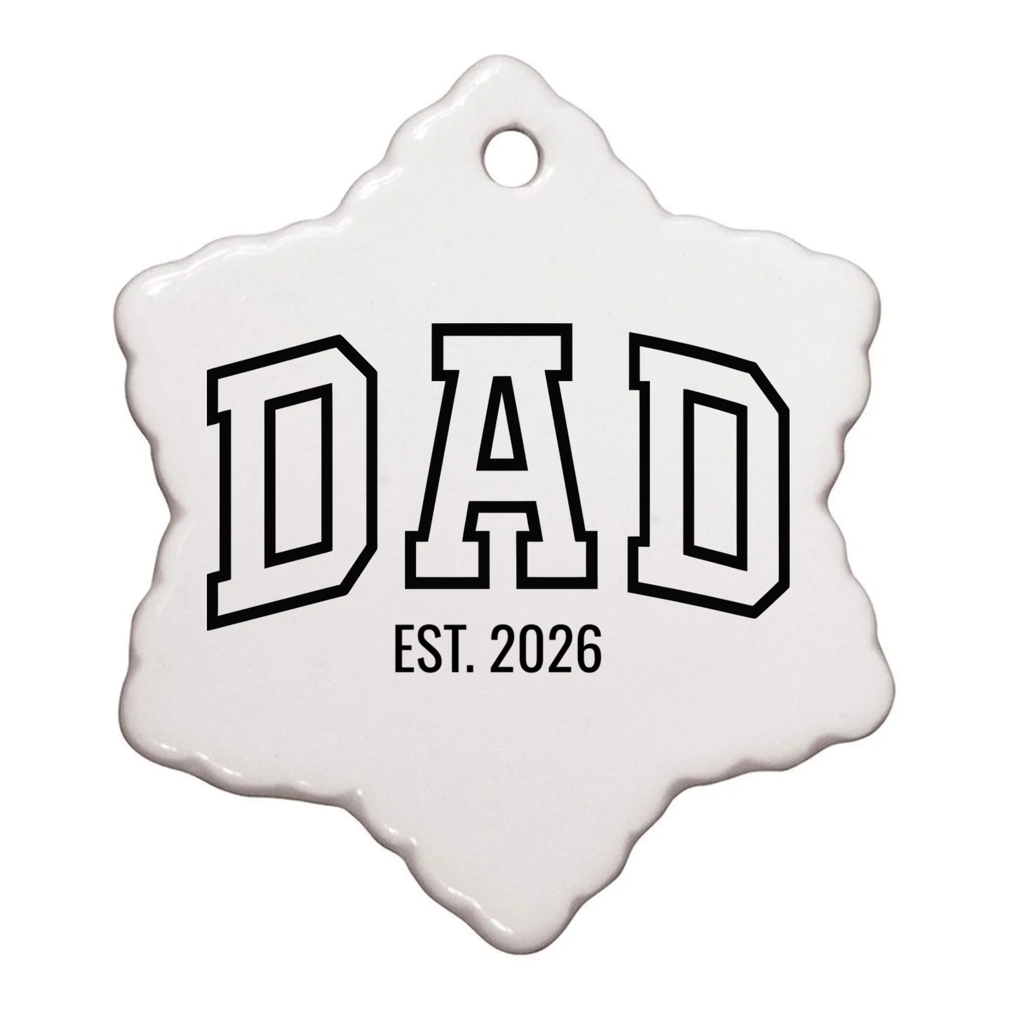 DAD New Dad Custom Ornament - Front