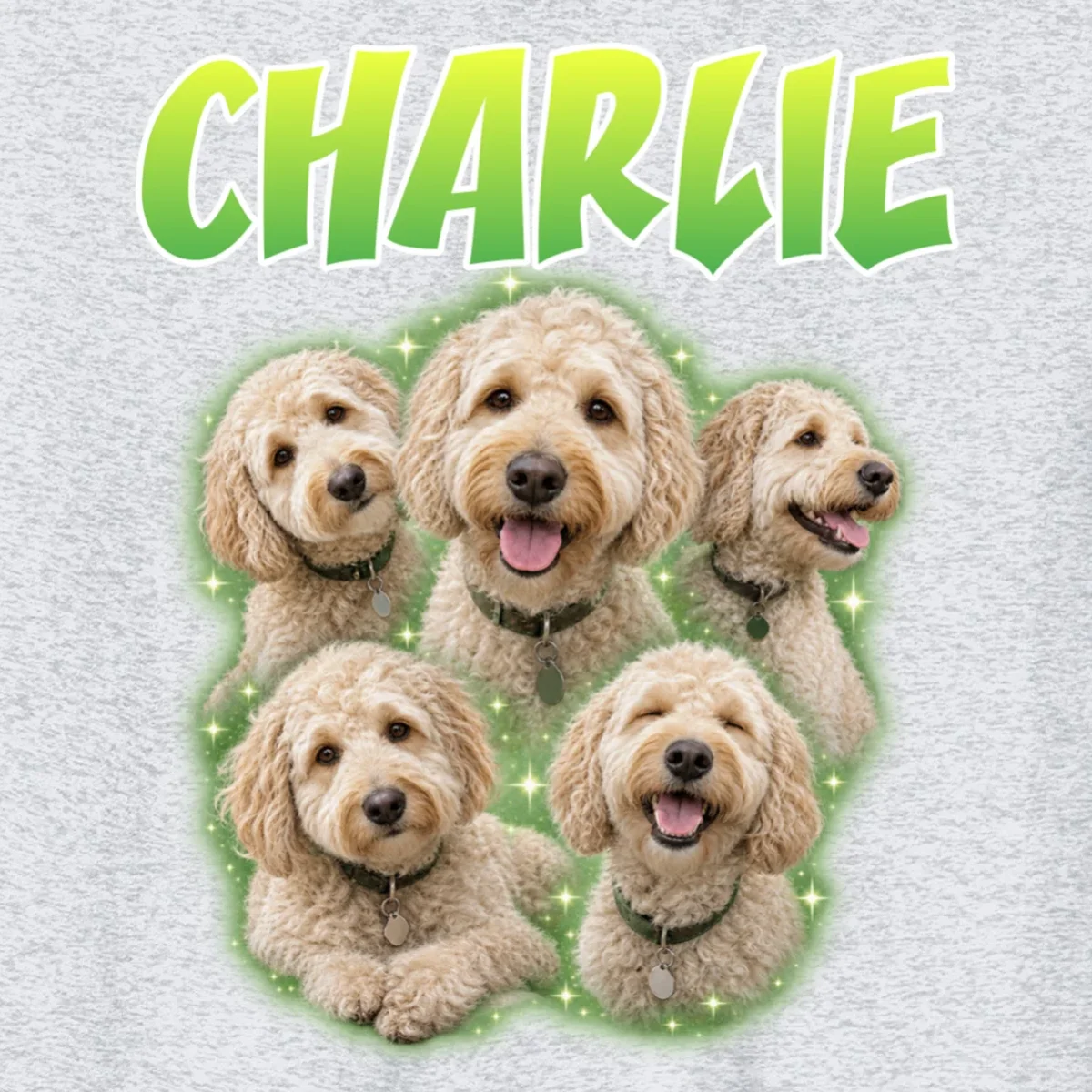 Dog Portrait Personalized Photo Custom Gift - Dog Lover Gift For Pet Owners Men's Sweatshirt - Front - Close-up