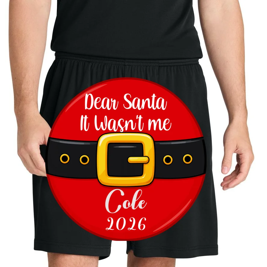 Custom Dear Santa Christmas Belt | Funny Santa Claus Holiday Design Men's Shorts - Front 1