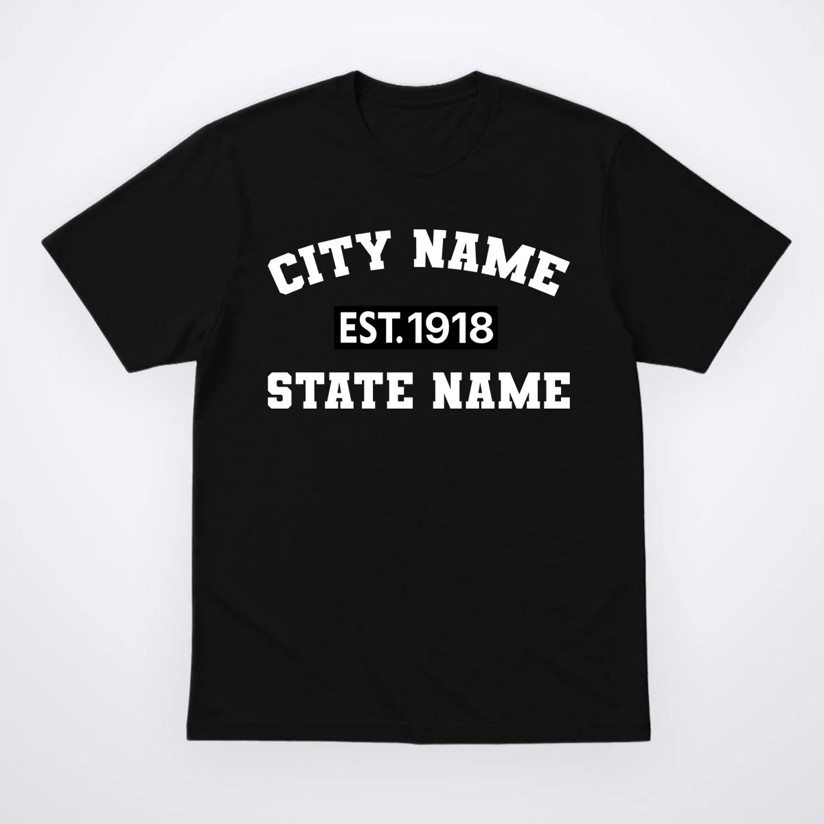 Custom City State Classic Vintage Est Year Customizable T-Shirt - Front