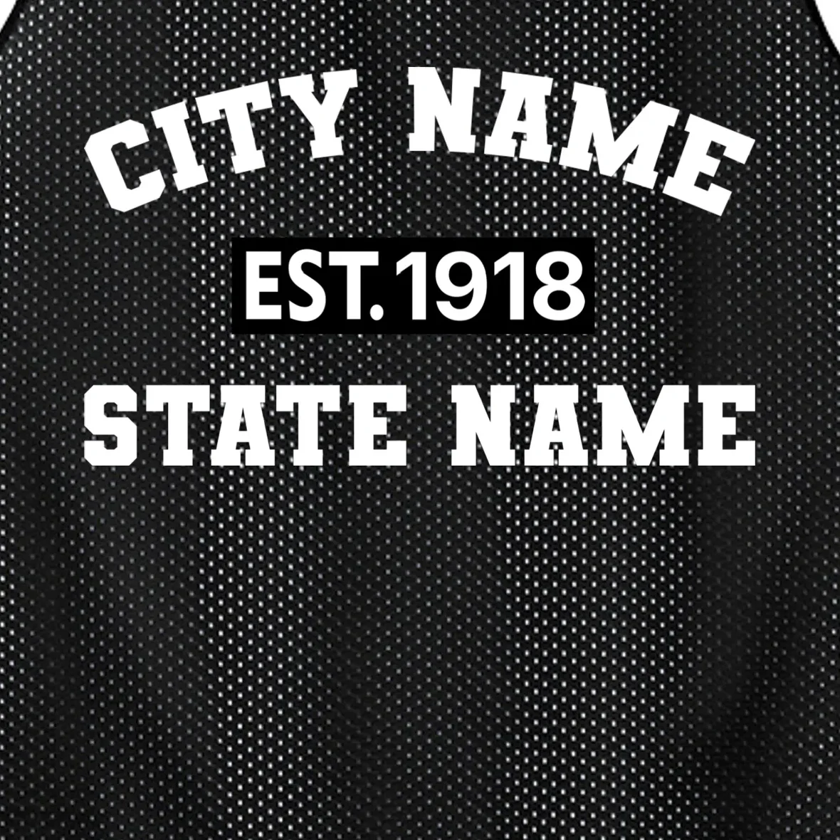 Custom City State Classic Vintage Est Year Customizable Men's Basketball Jersey - Front - Close-up