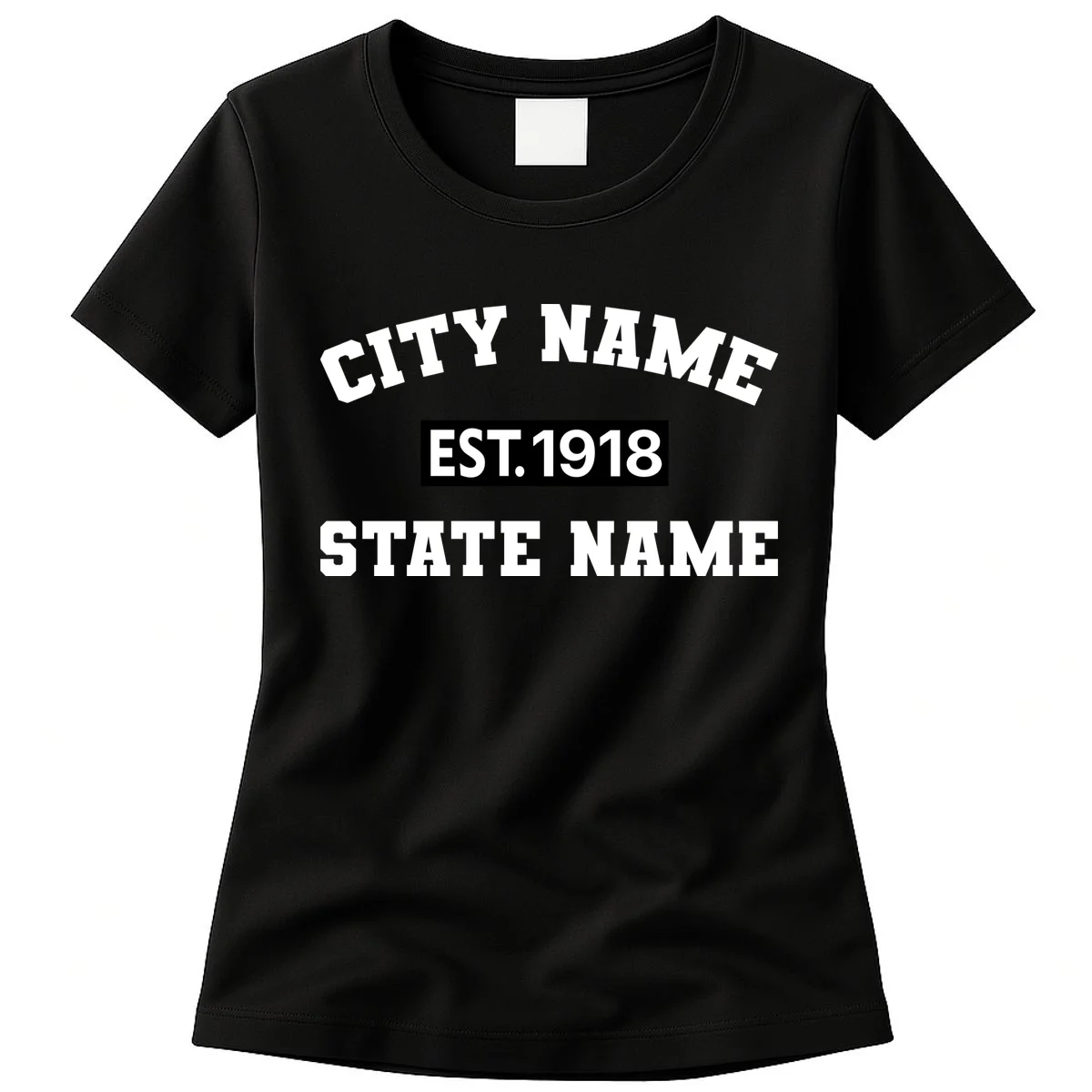 Custom City State Classic Vintage Est Year Customizable Women's T-Shirt - Front