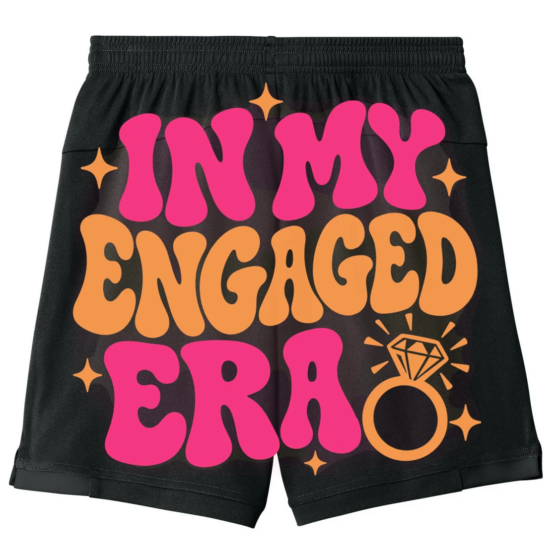 Engaged Era Personalized Future Mrs. Custom Gift - Future Mrs. Ring Design Kids Shorts - Back