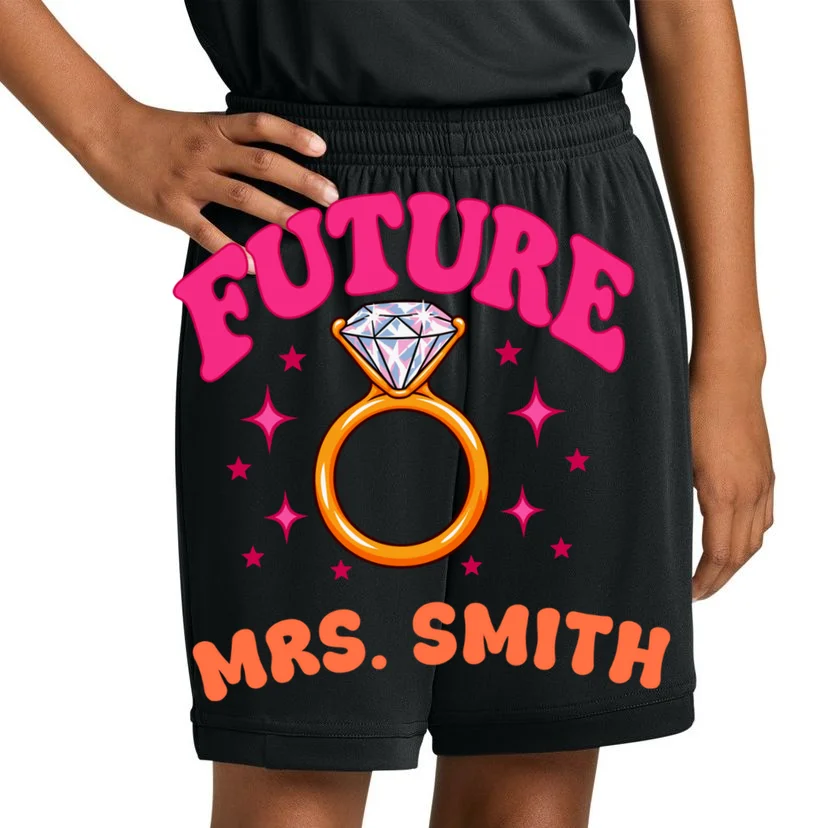 Engaged Era Personalized Future Mrs. Custom Gift - Future Mrs. Ring Design Kids Shorts - Front 1