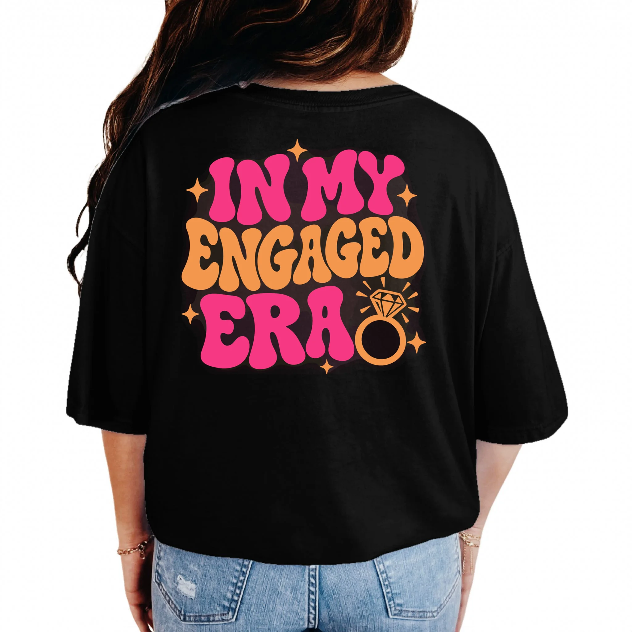 Engaged Era Personalized Future Mrs. Custom Gift - Future Mrs. Ring Design Comfort Colors Unisex T-Shirt - Back