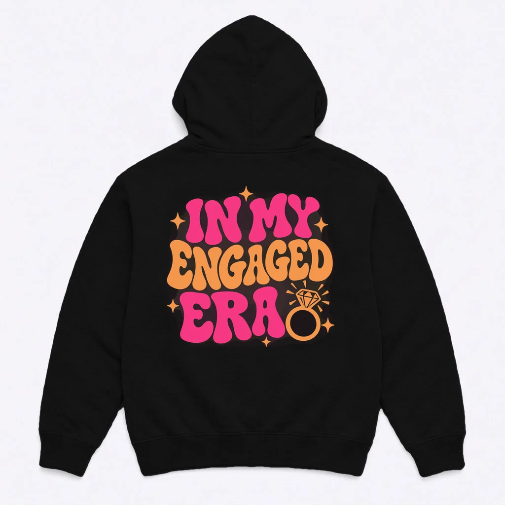 Engaged Era Personalized Future Mrs. Custom Gift - Future Mrs. Ring Design Men's Hoodie - Back