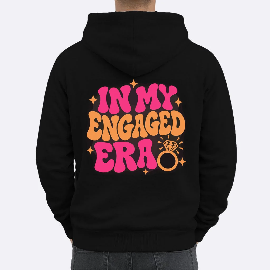 Engaged Era Personalized Future Mrs. Custom Gift - Future Mrs. Ring Design Men's Hoodie - Back 1