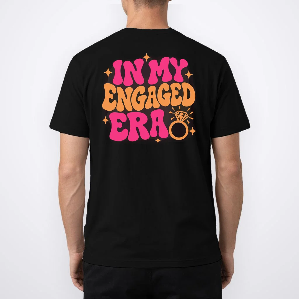 Engaged Era Personalized Future Mrs. Custom Gift - Future Mrs. Ring Design Men's T-Shirt - Back 1