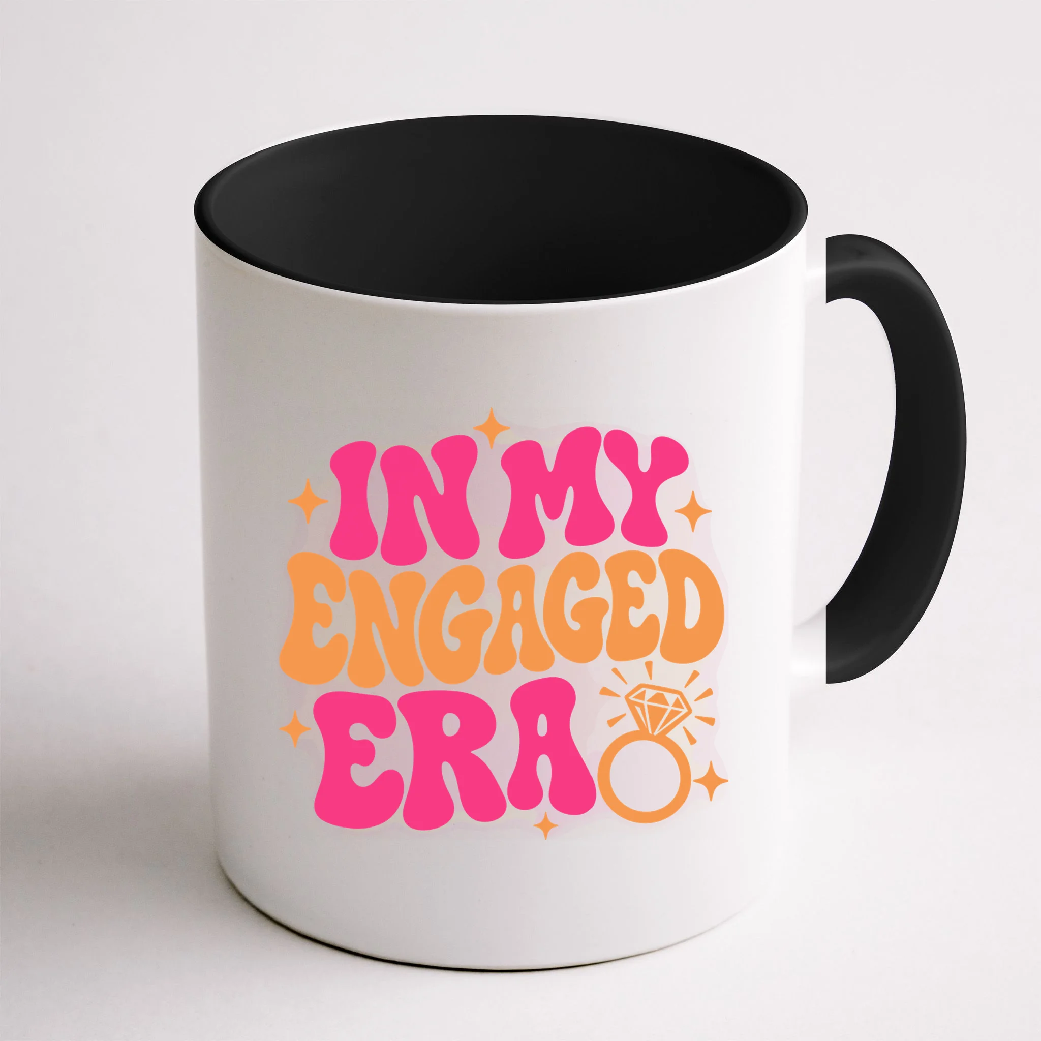 Engaged Era Personalized Future Mrs. Custom Gift - Future Mrs. Ring Design Mug - Back
