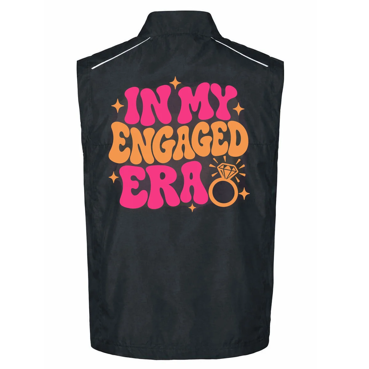 Engaged Era Personalized Future Mrs. Custom Gift - Future Mrs. Ring Design Men's Vest - Back - Close-up
