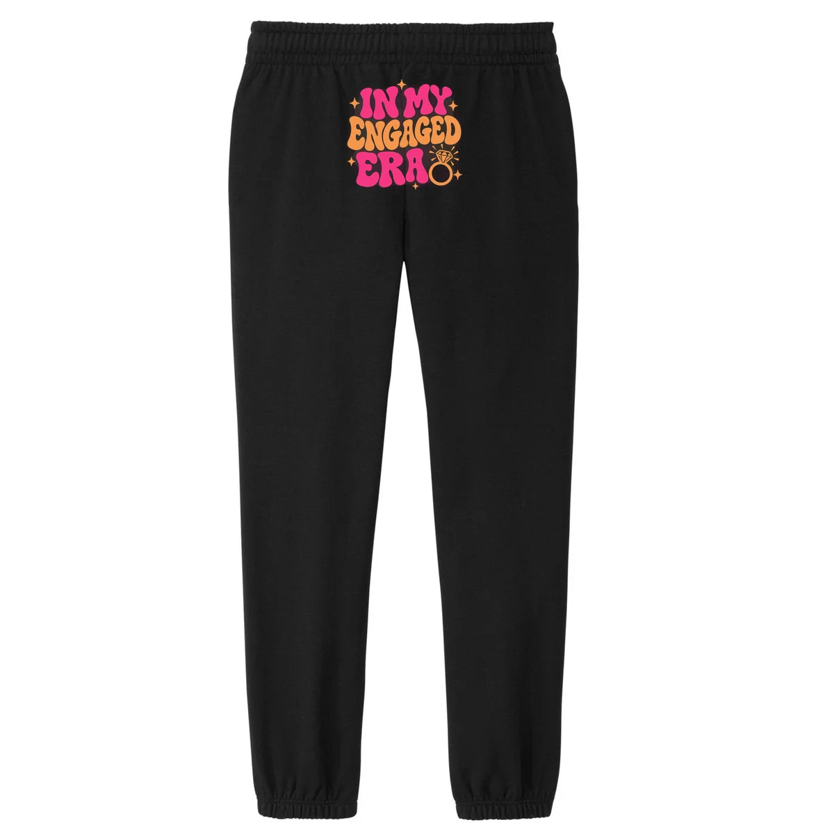 Engaged Era Personalized Future Mrs. Custom Gift - Future Mrs. Ring Design Women's Fleece Sweatpants - Back - Close-up