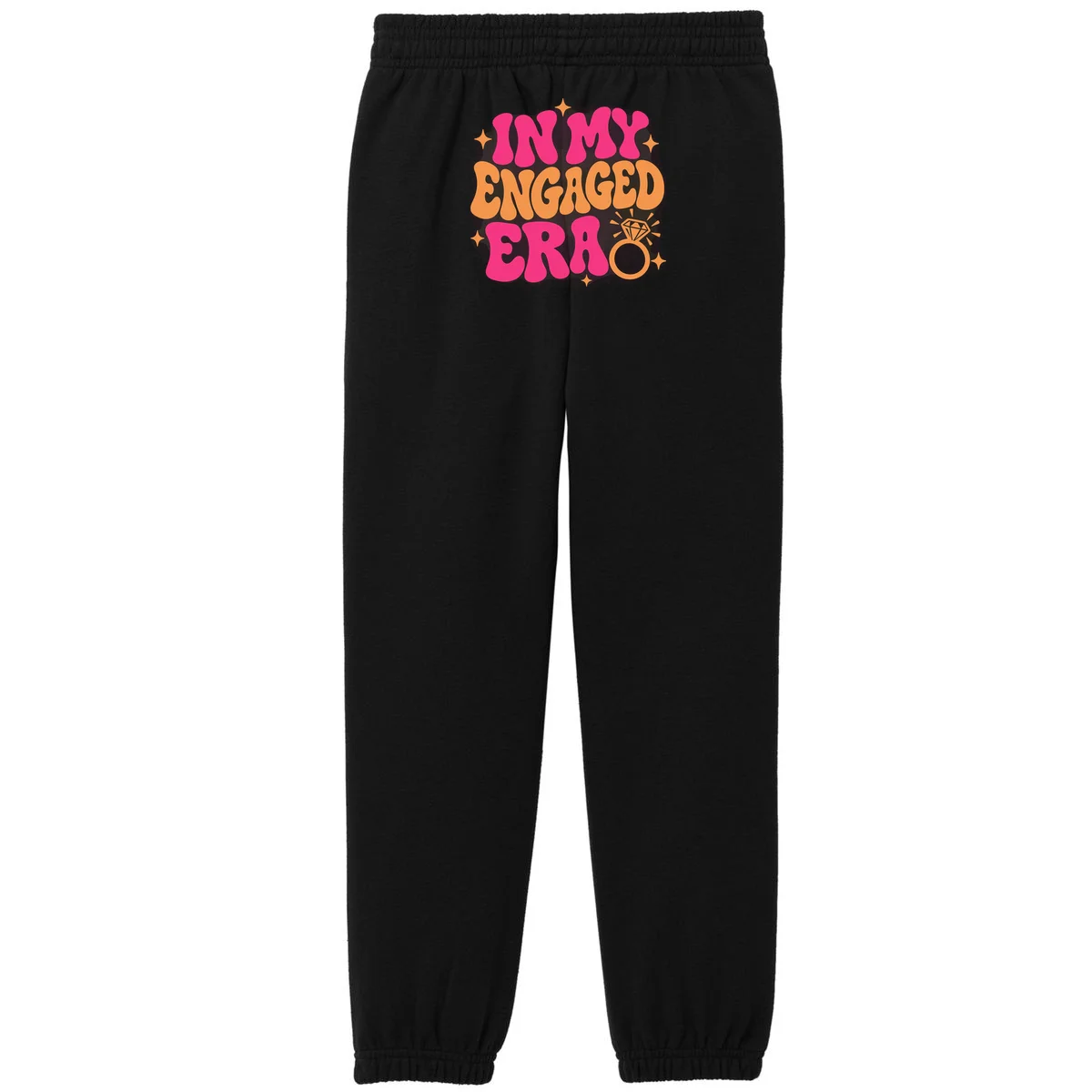 Engaged Era Personalized Future Mrs. Custom Gift - Future Mrs. Ring Design Kids Fleece Sweatpants - Back - Close-up