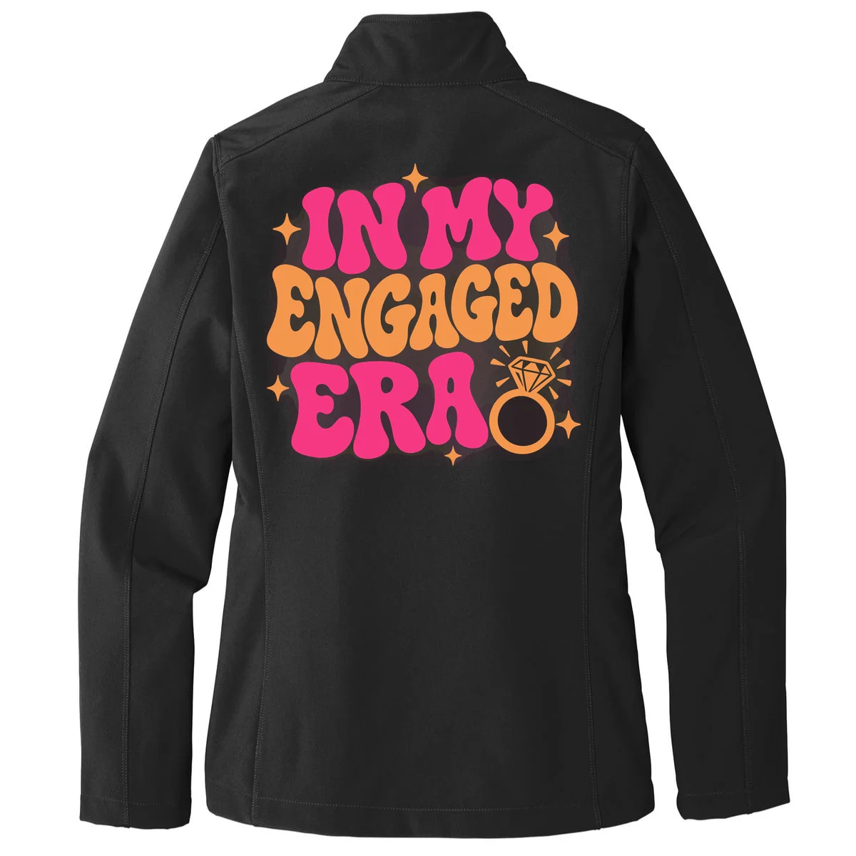 Engaged Era Personalized Future Mrs. Custom Gift - Future Mrs. Ring Design Women's Soft Jacket - Back - Close-up