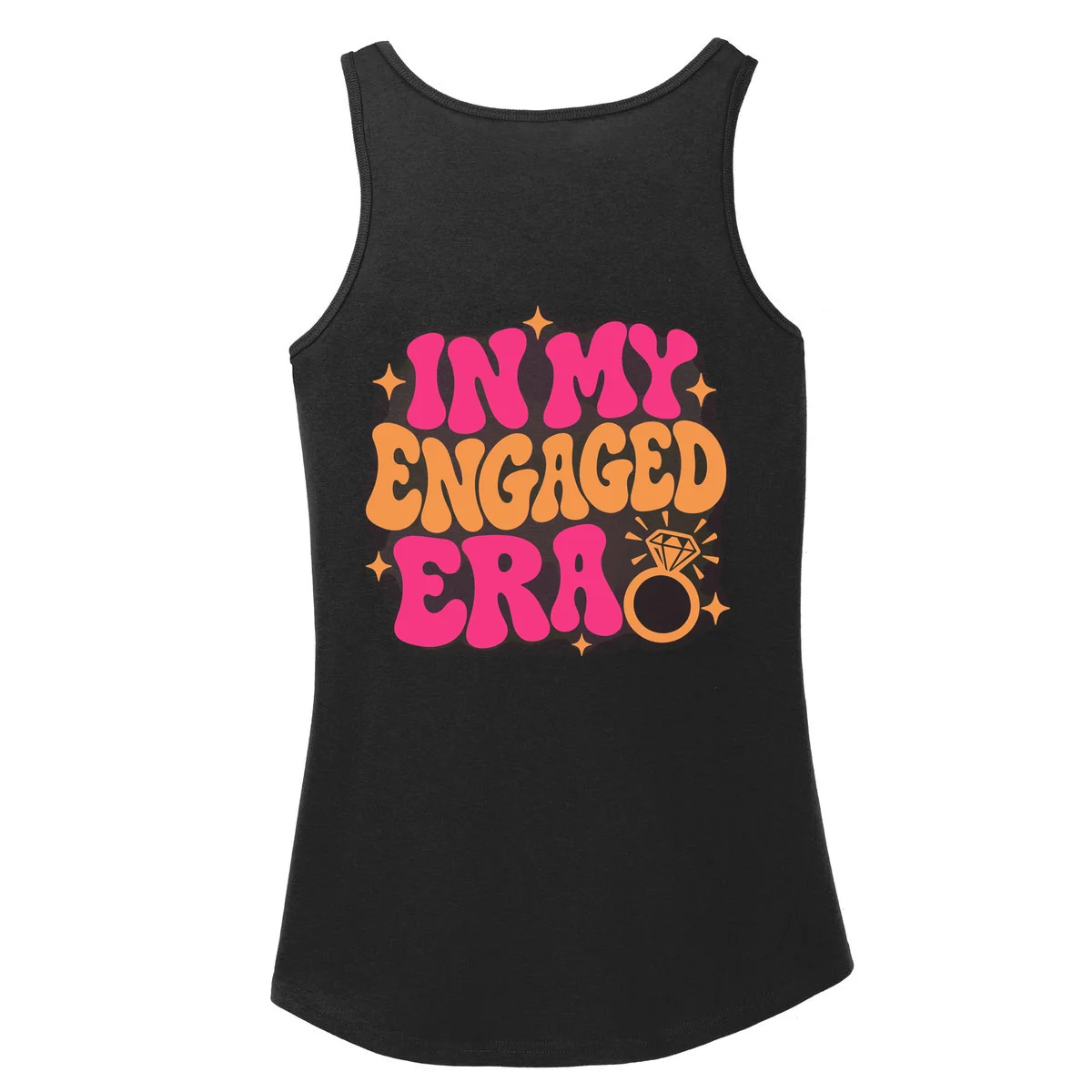Engaged Era Personalized Future Mrs. Custom Gift - Future Mrs. Ring Design Women's Tank Top - Back - Close-up