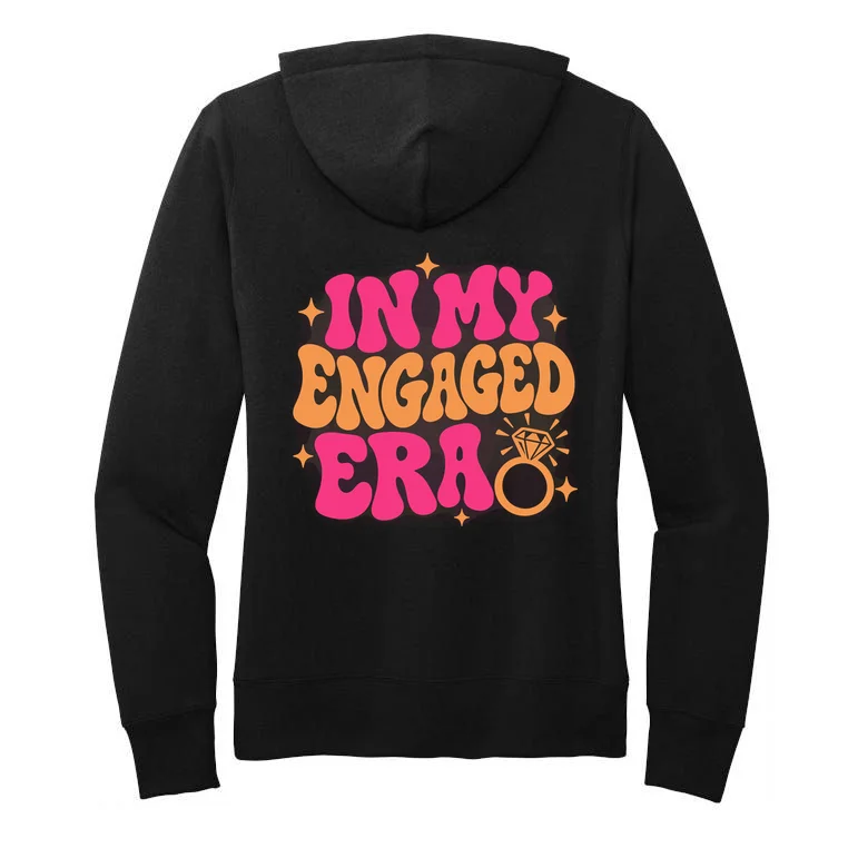 Engaged Era Personalized Future Mrs. Custom Gift - Future Mrs. Ring Design Women's Pullover Hoodie - Back - Close-up