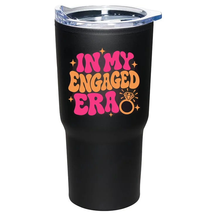 Engaged Era Personalized Future Mrs. Custom Gift - Future Mrs. Ring Design 20oz Tumbler - Back