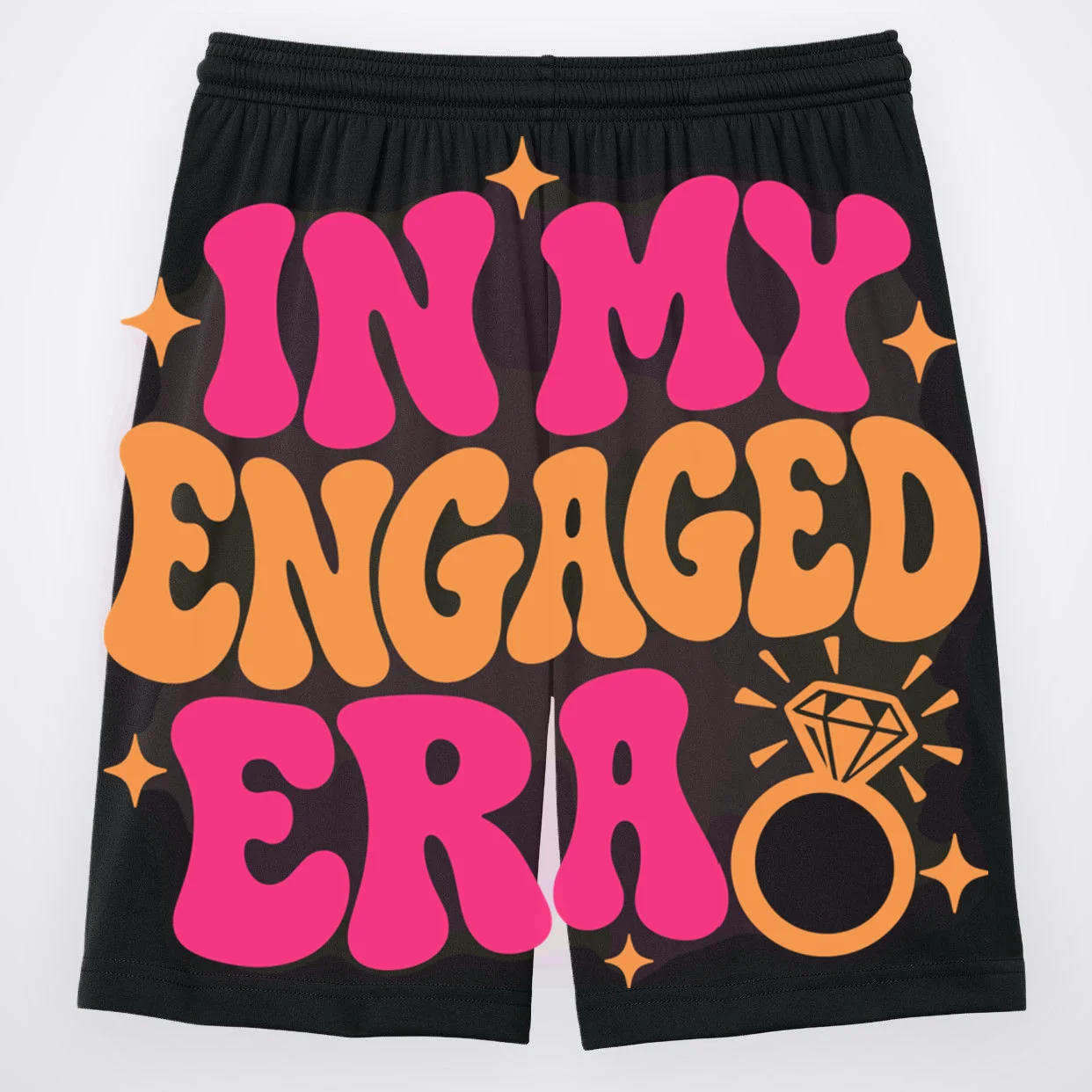 Engaged Era Personalized Future Mrs. Custom Gift - Future Mrs. Ring Design Men's Shorts - Back