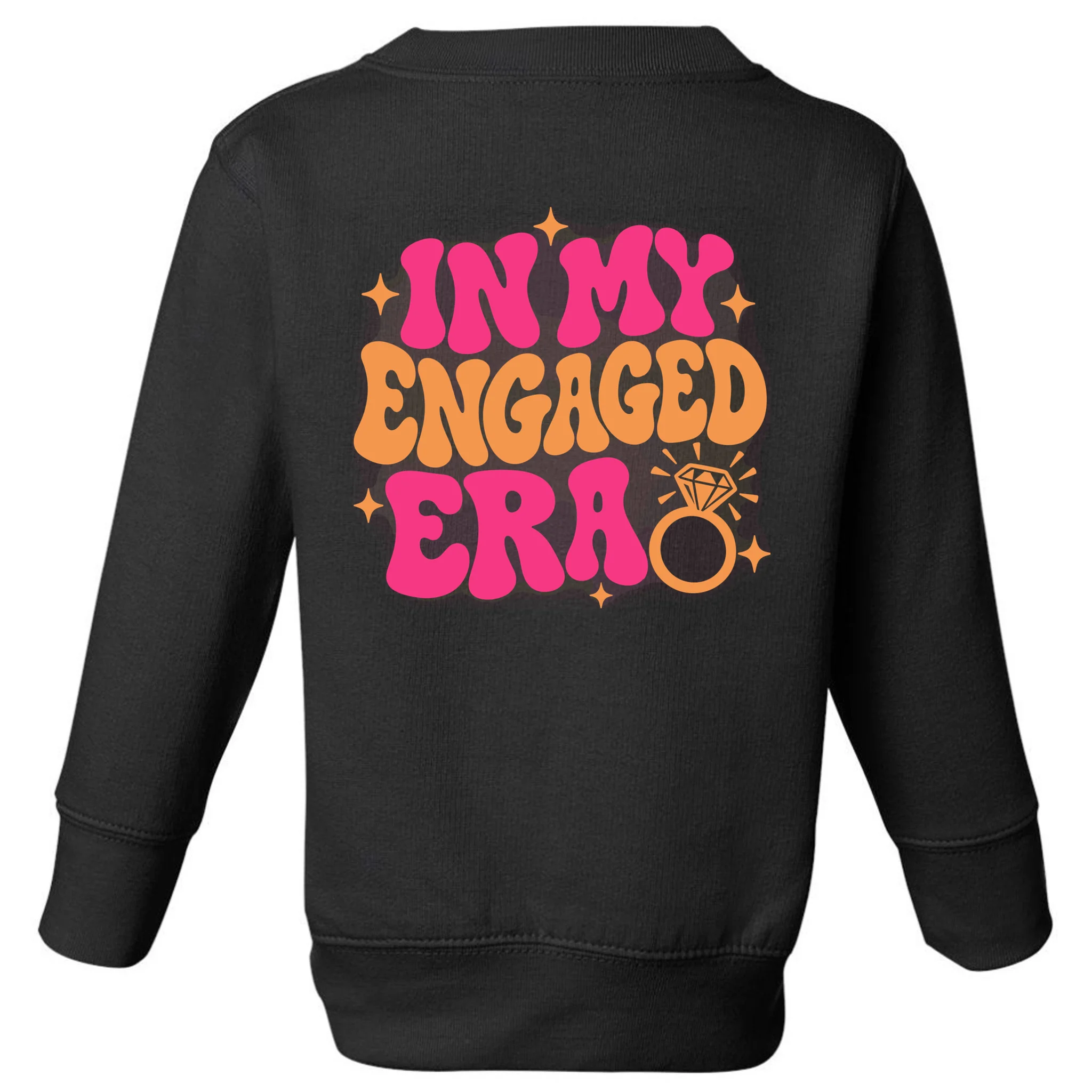 Engaged Era Personalized Future Mrs. Custom Gift - Future Mrs. Ring Design Toddler Sweatshirt - Back - Close-up