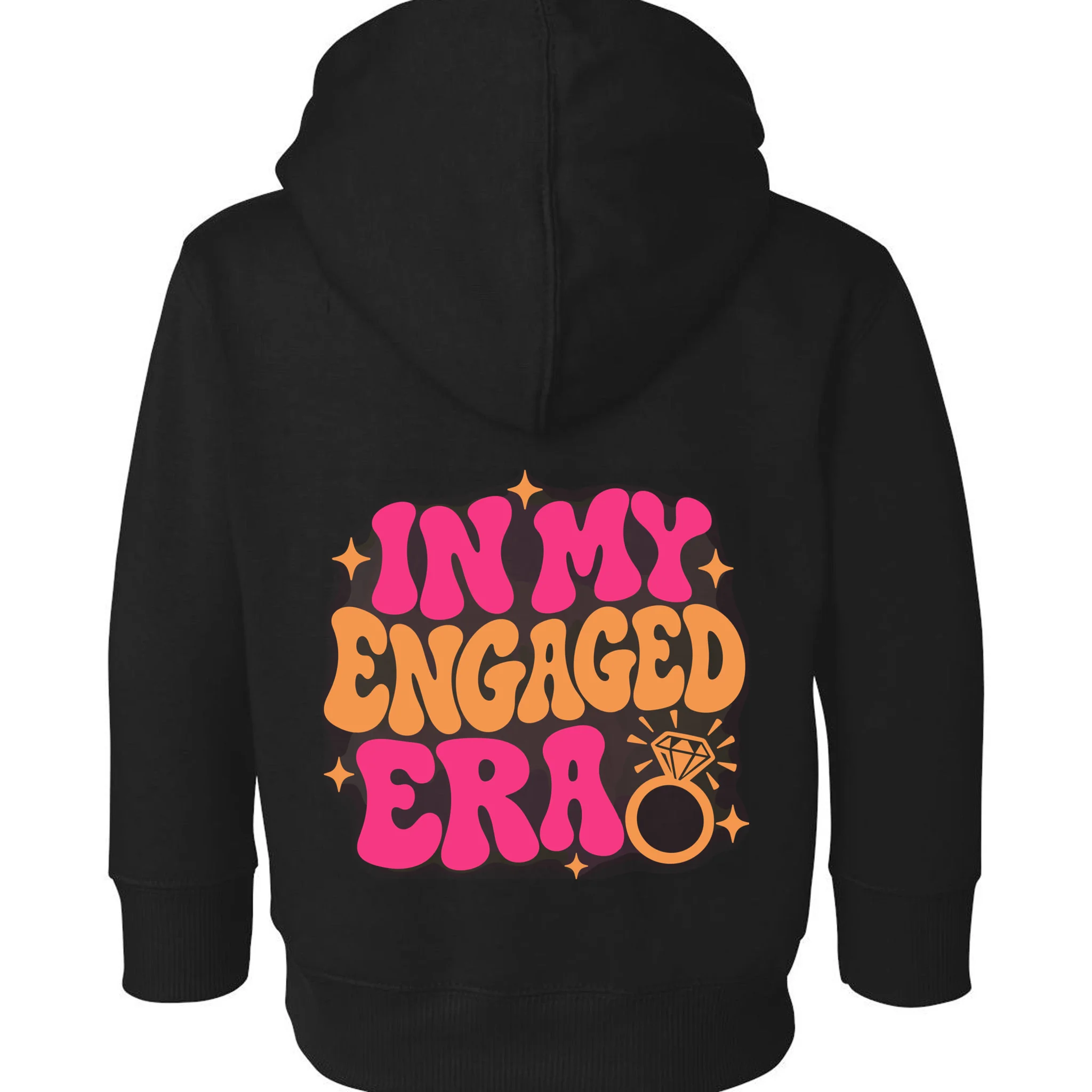 Engaged Era Personalized Future Mrs. Custom Gift - Future Mrs. Ring Design Toddler Hoodie - Back - Close-up