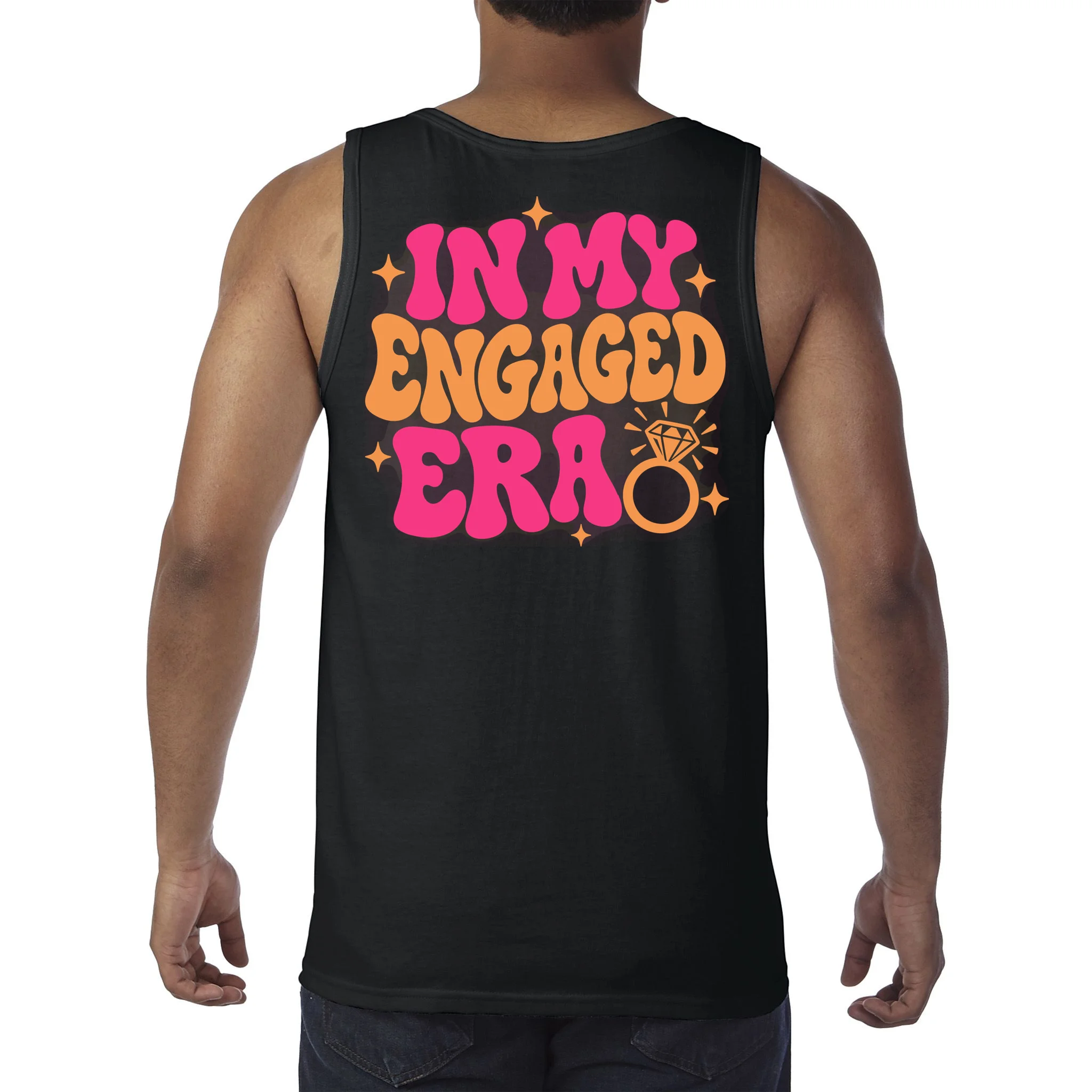 Engaged Era Personalized Future Mrs. Custom Gift - Future Mrs. Ring Design Men's Tank Top - Back