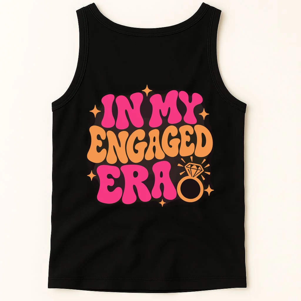 Engaged Era Personalized Future Mrs. Custom Gift - Future Mrs. Ring Design Men's Tank Top - Back 1