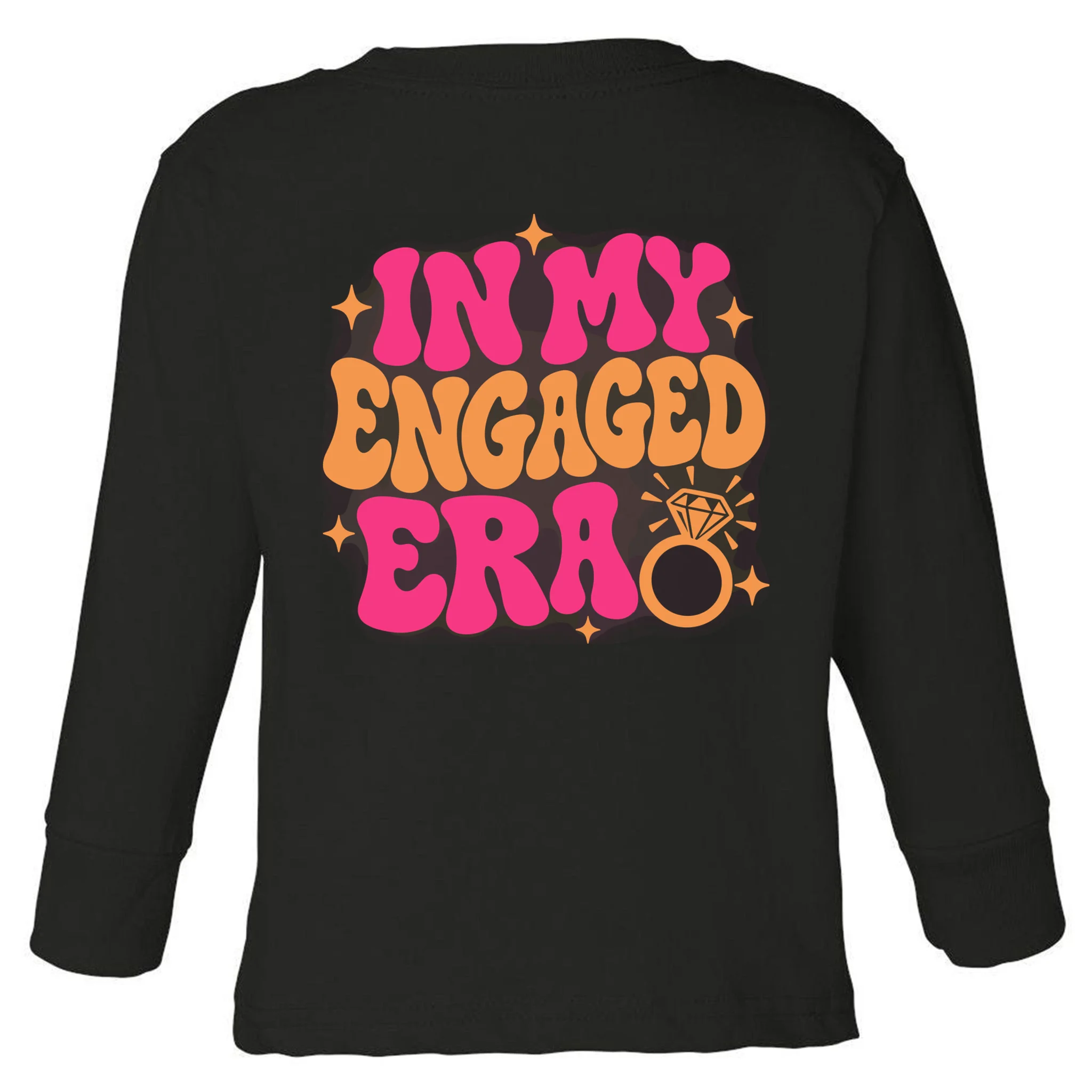 Engaged Era Personalized Future Mrs. Custom Gift - Future Mrs. Ring Design Toddler Long Sleeve Shirt - Back - Close-up