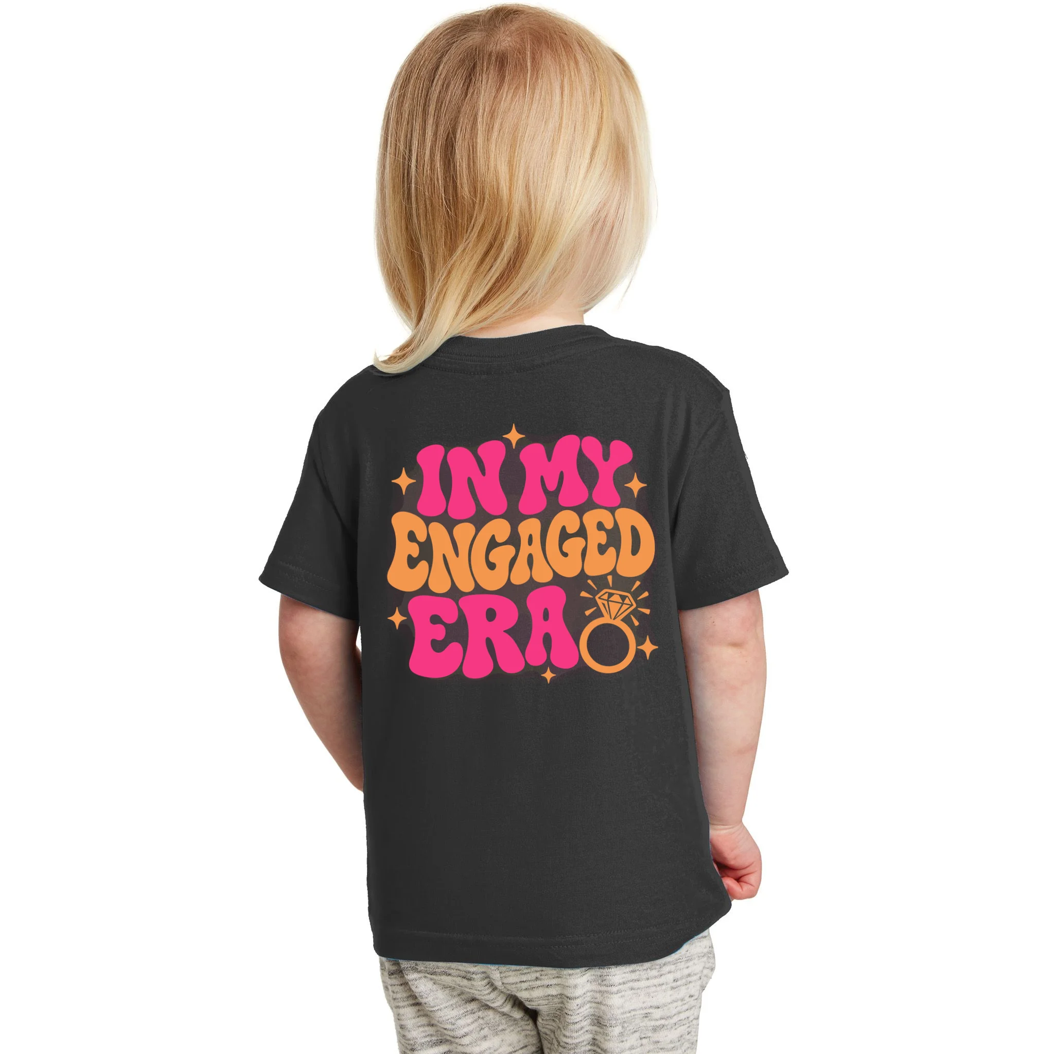 Engaged Era Personalized Future Mrs. Custom Gift - Future Mrs. Ring Design Toddler T-Shirt - Back