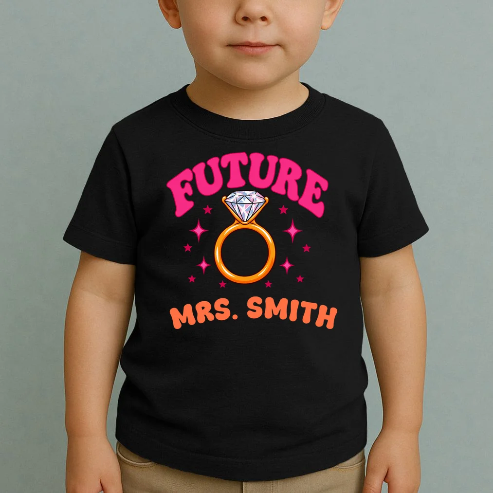 Engaged Era Personalized Future Mrs. Custom Gift - Future Mrs. Ring Design Toddler T-Shirt - Front 1