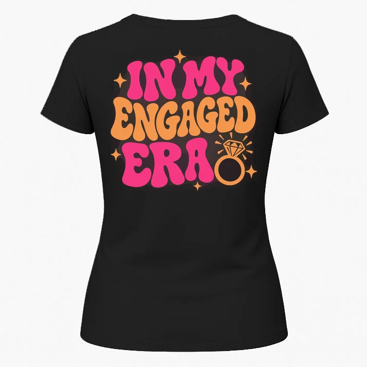 Engaged Era Personalized Future Mrs. Custom Gift - Future Mrs. Ring Design Women's T-Shirt - Back 1