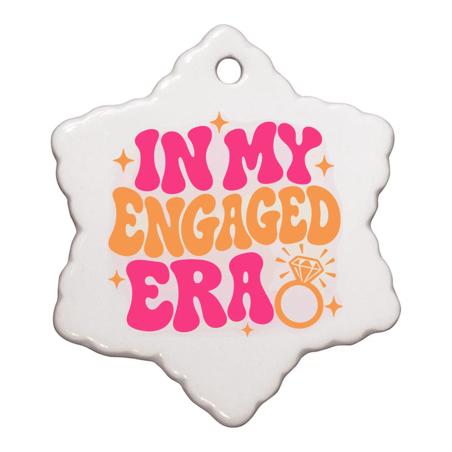 Engaged Era Personalized Future Mrs. Custom Gift - Future Mrs. Ring Design Ornament - Back - Close-up