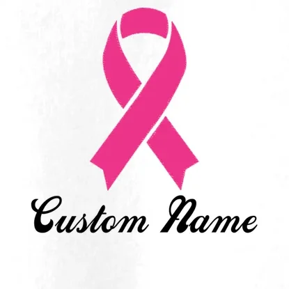 Breast Cancer Awareness Ribbon Custom Name Personalized Kids Sweatshirt - Front - Close-up