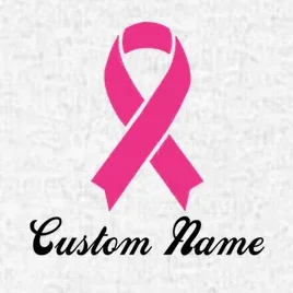 Breast Cancer Awareness Ribbon Custom Name Personalized Kids Hoodie - Front - Close-up