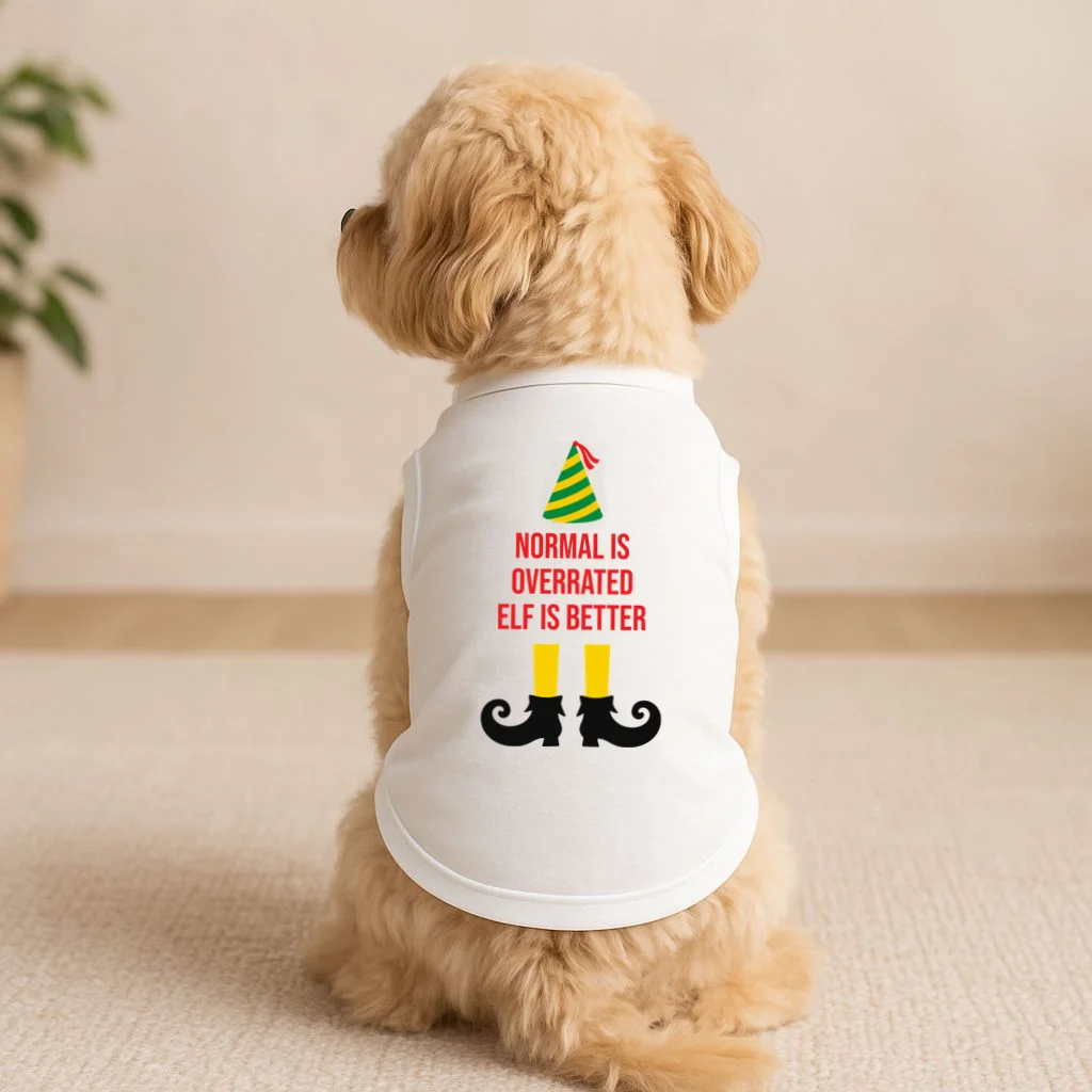 Elf Legs Funny Christmas Quote Matching Family Doggie Tank - Front 1