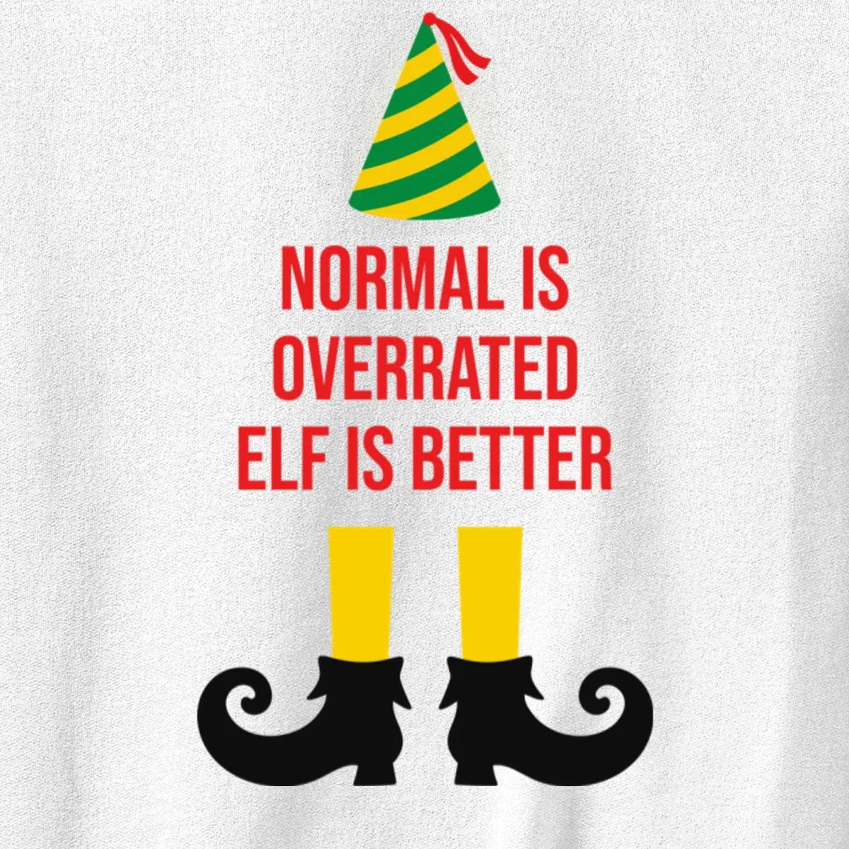 Elf Legs Funny Christmas Quote Matching Family Men's Sweatshirt - Front - Close-up
