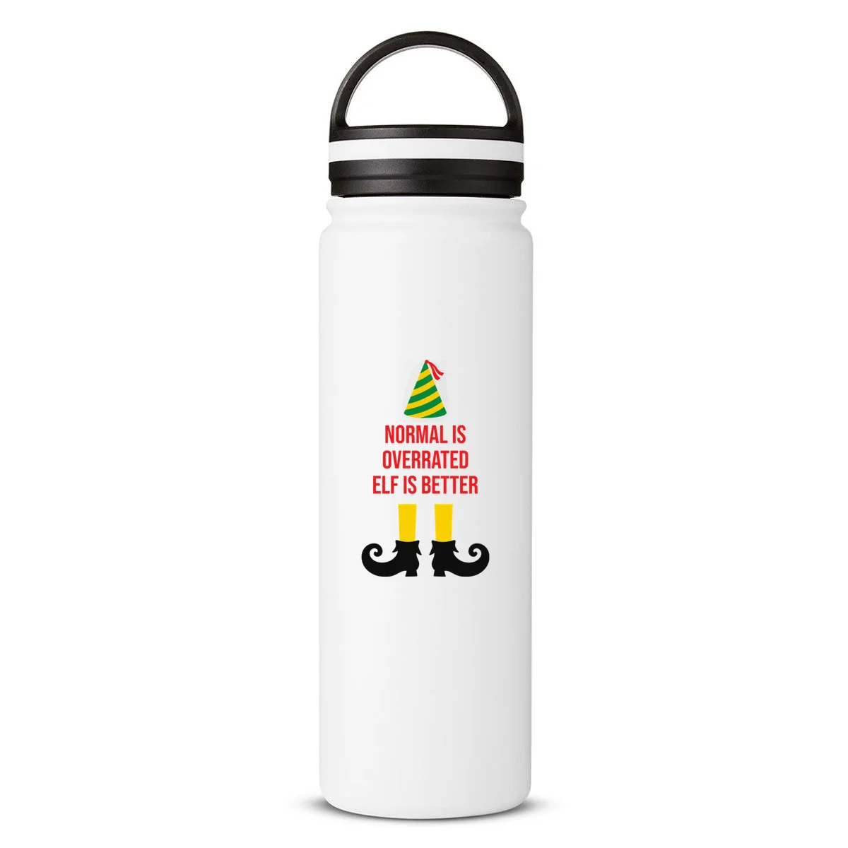 Elf Legs Funny Christmas Quote Matching Family 24oz Water Bottle - Front