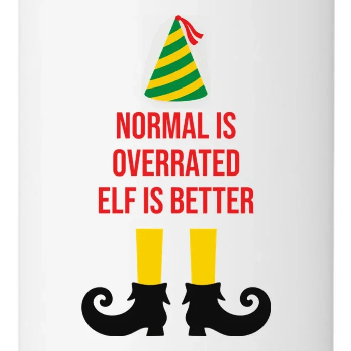 Elf Legs Funny Christmas Quote Matching Family 24oz Water Bottle - Front - Close-up