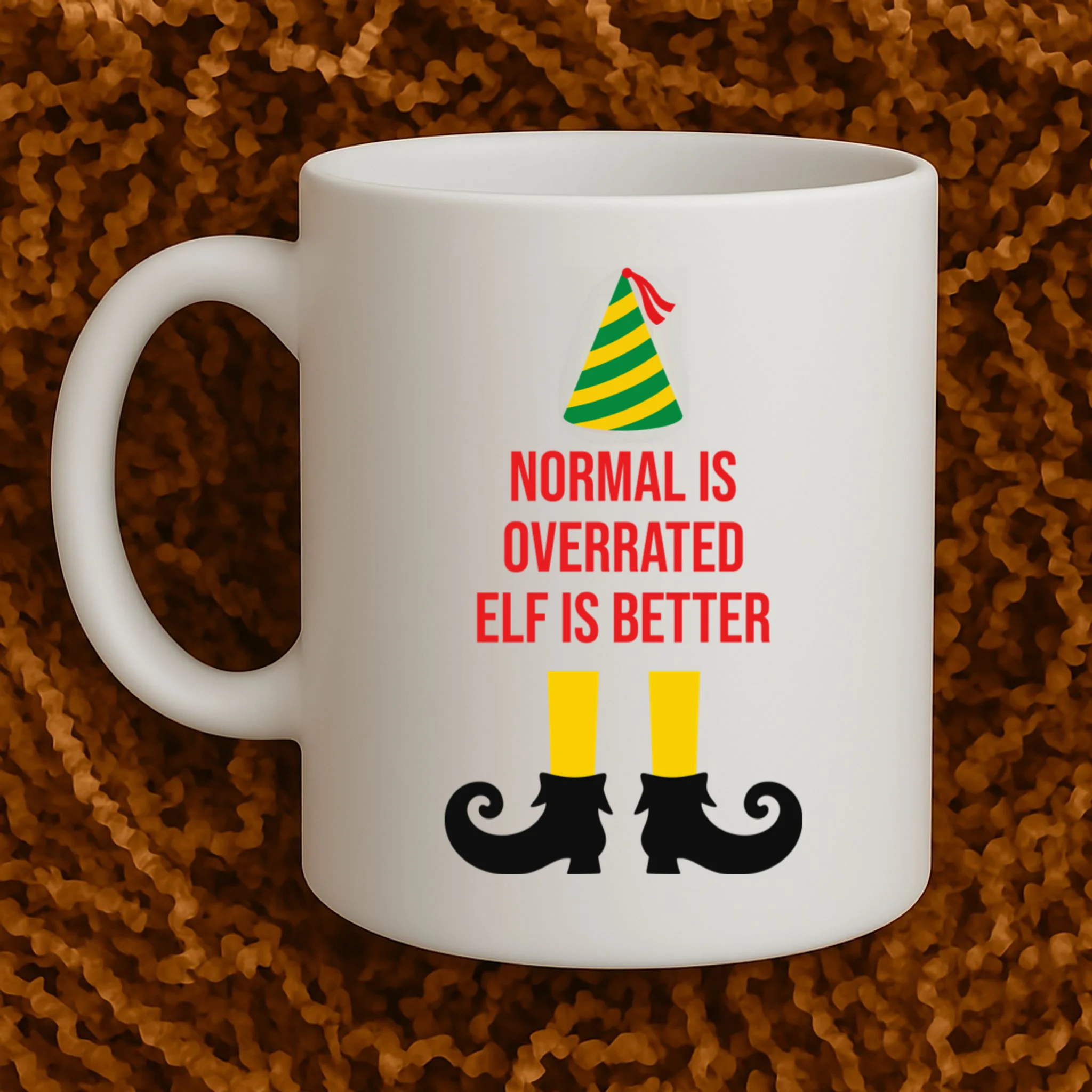 Elf Legs Funny Christmas Quote Matching Family Mug - Front 1