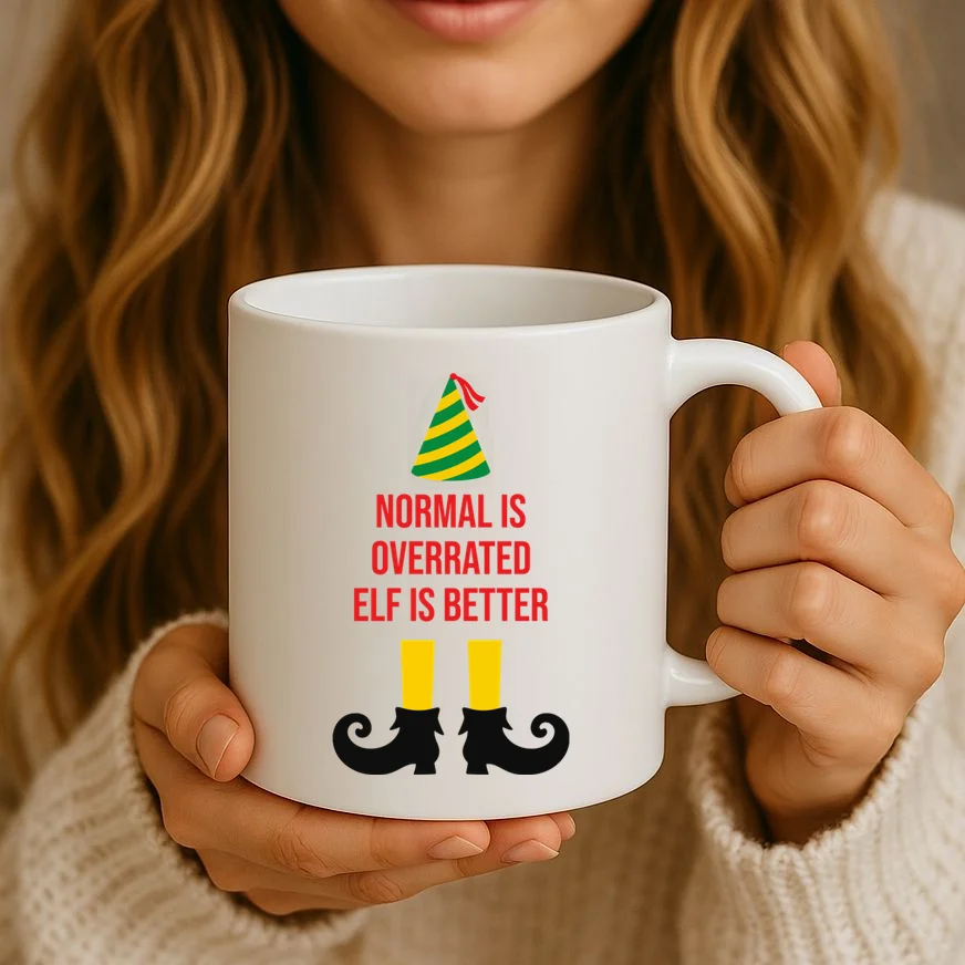 Elf Legs Funny Christmas Quote Matching Family Mug - Front 2