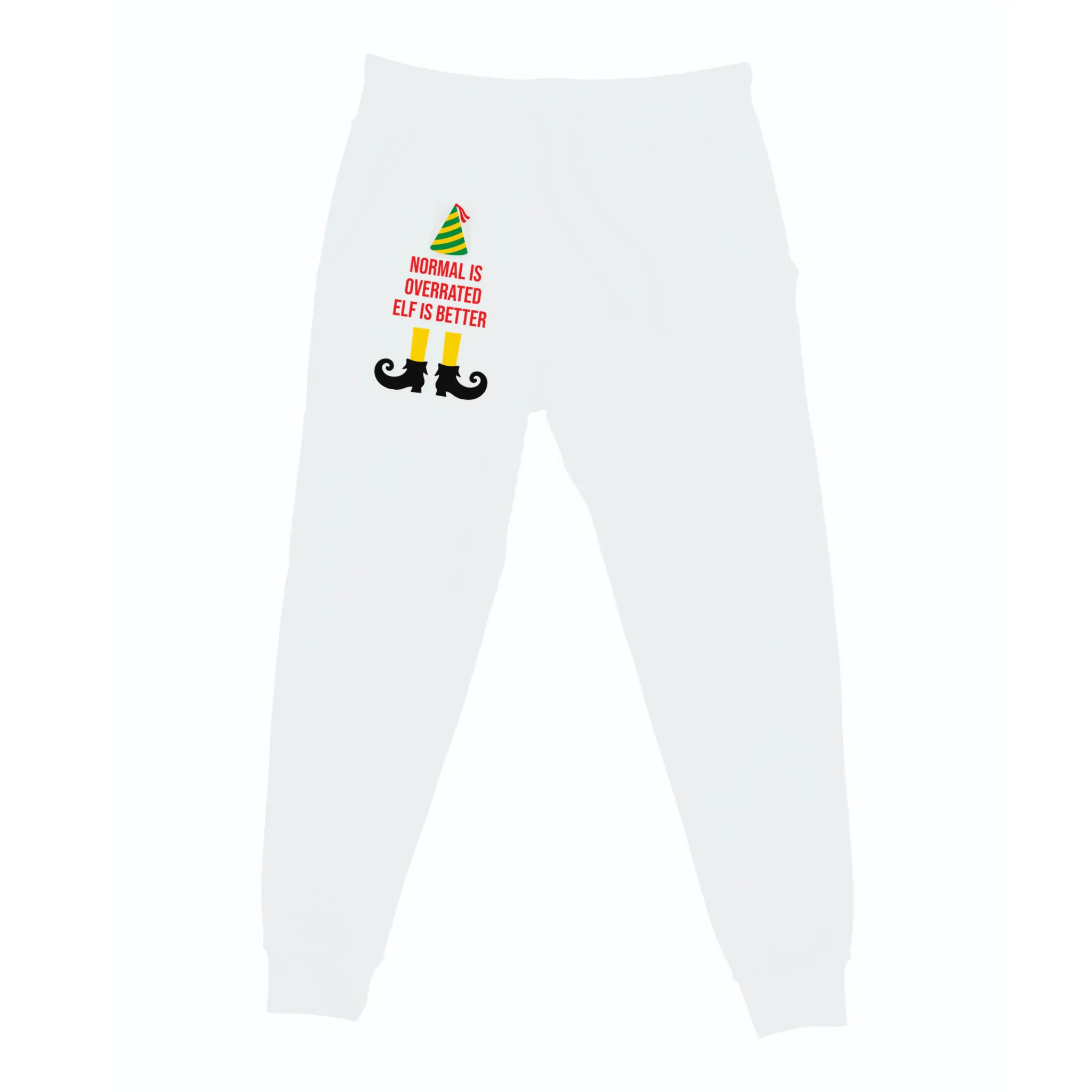 Elf Legs Funny Christmas Quote Matching Family Men's Sweatpants - Front